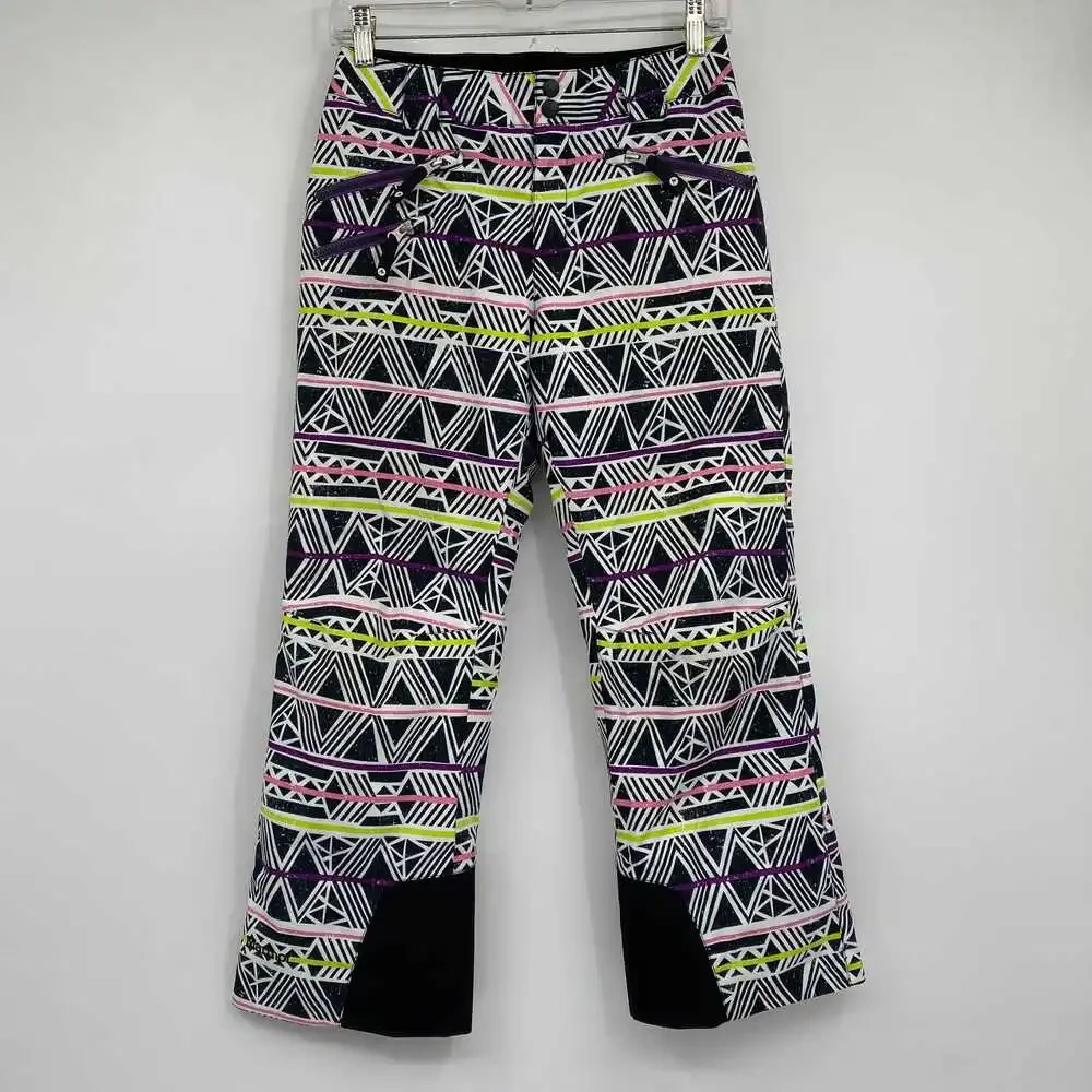 Marmot Girls Black Purple Geometric Ski Coat & Snow Pants Set | LG Regular